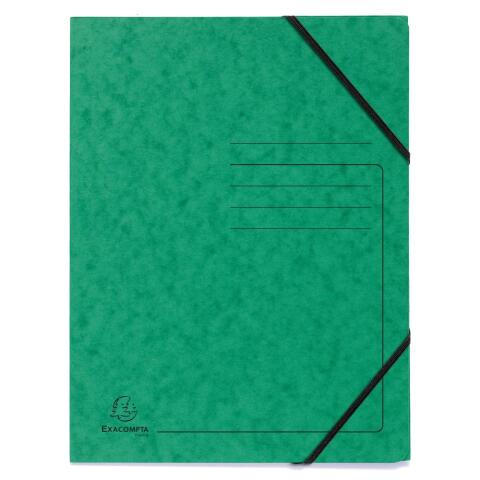 Carpetas impresas con gomas sin solapas Cartulina lustrada 355 g/m2 - Verde