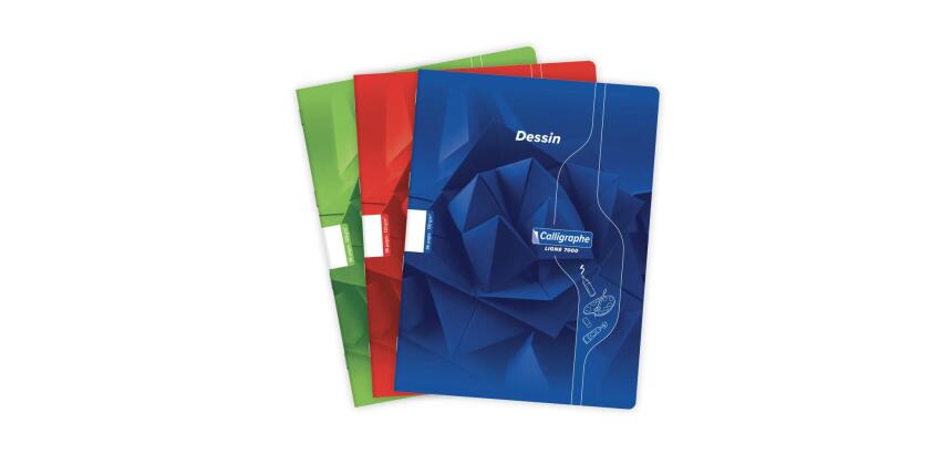 Cahier Dessin scolaire piqué 7000 24x32 cm 96 pages uni 120g - Assortis