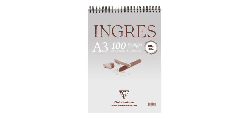 Ingres Etude bloc spiralé 100F A3 80g