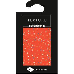 Papier Texture Décopatch n°868 -1 feuille 40x60cm - Rouge