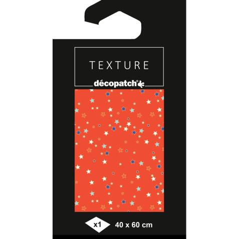 Papier Texture Décopatch n°868 -1 feuille 40x60cm - Rouge