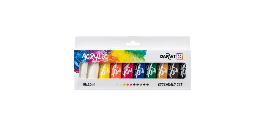 Darwi For You set de peinture acrylique - 10x20 ml - Assortiment