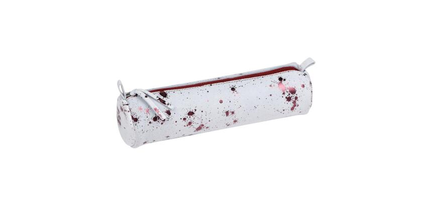 COSMICUIR Daim Trousse ronde Ø5,5x22 cm Cerise