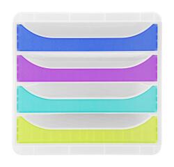 Módulo individual BIG-BOX para documentos A4 + con 4 cajones, ultra-rígido y con stop de seguridad y con stop de seguridad - CHROMA LINE (translucido)