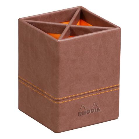 Pot à crayons, en similicuir