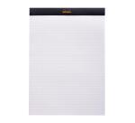 Bloc agrafé Rhodia N°18 21x29,7 cm 80 feuillets ligné avec marge 80g - Noir