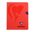 Cahier piqué Mimesys 16,5x21cm 72 pages petits carreaux + marge couverture polypropylène Couleur aléatoire - Assortis