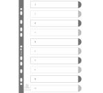 Intercalaires imprimés numériques carte blanche 160g 10 positions - A4 - Blanc