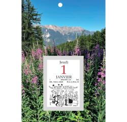 Bloc éphéméride comique Classique sur plaque illustrée 18 x 26 cm 2026 - Visuels assortis