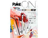 Paint'ON n°6 bloc collé 24F A3 250g assorti 6x4F - Assortiment