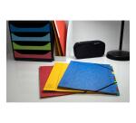 Trieur Harmonika fenêtres imprimées Véritable carte lustrée 5 compartiments - Couleurs assorties