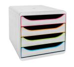 Módulo individual BIG-BOX para documentos A4 + con 4 cajones, ultra-rígido y con stop de seguridad y con stop de seguridad - Black Office