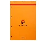 Bloc de bureau Master agrafé en-tête A4+ 80 feuilles grands carreaux 80 g - Orange