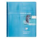 Cahier de textes reliure intégrale Koverbook 17x22cm 148 pages grands carreaux couverture polypropylène transparent - Assortis