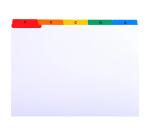 Intercalaires pour boite à fiches, imprimés de A à Z carte blanche 160g 25 compartiments- A5 - Blanc