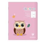 Cahier piqué 17x22 cm 32 pages grands carreaux 4 mm agrandis 16/16 mm - Assortis