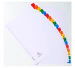 Intercalaires Imprimés alphabétiques carte blanche 160g - 20 positions - A4 - Blanc