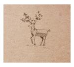 Flying Spirit carnet cousu 50F 15,5x15,5cm 90g - Kraft brun