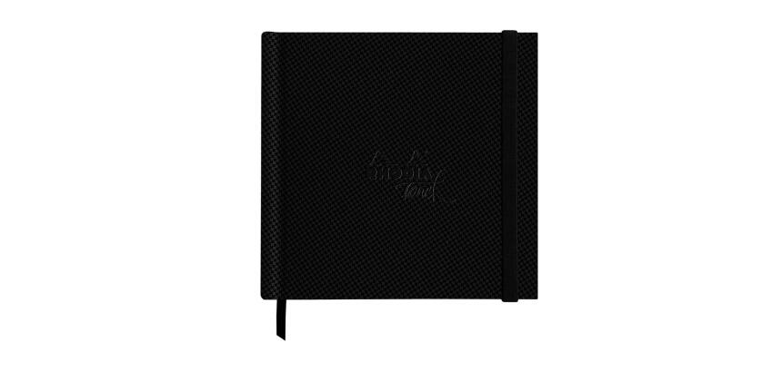 Rhodia Touch Watercolor Book, papier grain fin 100% coton 300g - 15x15 cm 40 pages - Noir