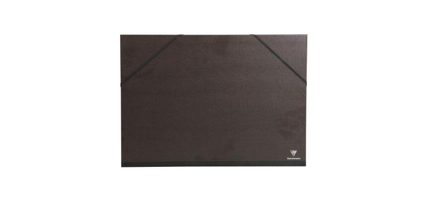 Carton à dessin Kraft à élastiques 26x33cm - Noir