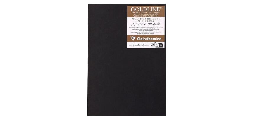 Goldline carnet piqué 20F A3 140g - Noir