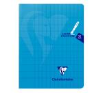 Cahier piqué Mimesys 17x22cm 32 pages double ligne 3mm + interligne verticale + marge Couleur aléatoire - Assortis