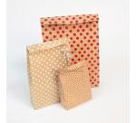 Sach. x50 poch. kraft, 21x37+7cm,pois - Kraft