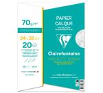 Papier Calque pochette 20F 24x32cm 70/75g