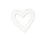 Coeur contour 20,5cm - Blanc