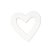 Coeur contour 20,5cm - Blanc