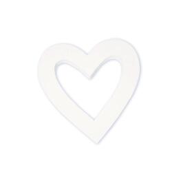 Coeur contour 20,5cm - Blanc