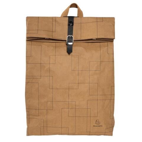 Mochila para portátil imitación cuero vegetal 360x100x450 mm Exacompta