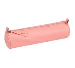 CUIR TEINTE Trousse ronde Ø5,5x22 cm - Assortiment pastel