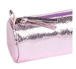 Céleste CUIR Trousse ronde Ø5,5x22 cm Rose