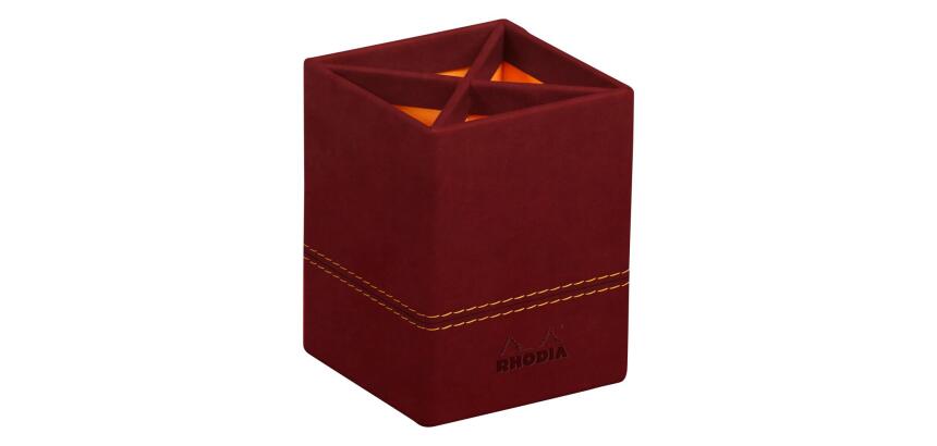 Pot à crayons, en similicuir