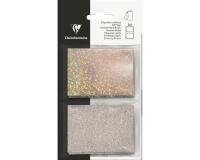 Etiquettes Cadeaux holo/pailletées, argt - Argent