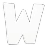 Petite lettre W 12cm - Blanc