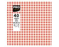 Paquet de 40 serviettes micro-gaufrées ouate décorées 2 plis - 38x40 cm