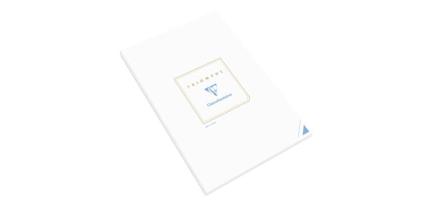 Bloc de Correspondance Triomphe 50 Feuilles Unies Blanches A4-21x29,7 cm - 90g/m2 - Blanc