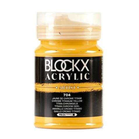 Peinture acrylique fine pot 500ml - Jaune de chrome titane