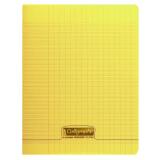 Cahier piqué 8000 POLYPRO 17x22 cm 140 pages grands carreaux 90 g - Jaune