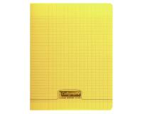 Cahier piqué 8000 POLYPRO 17x22 cm 140 pages grands carreaux 90 g - Jaune
