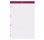 Rhodia gehefteter Block, COULEURS N°20 A4+/21x31,8 cm, 4-fach gelocht, 80 Blatt kariert 80g, mikroperforiert - Pflaume