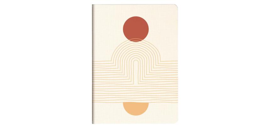 Terracotta, Carnet cousu fil A5 14,8x21 cm, 64 pages, ligné, ass.