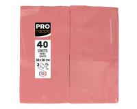 Pack of 40 Micro-Embossed 1/8 Wadded Napkings, 38x38cm. - Old Pink