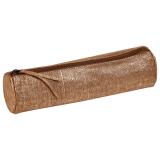 KLEO-PATHRA CUIR Trousse ronde Ø5,5x22 cm Or