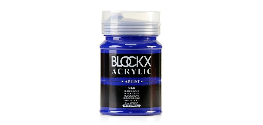 Peinture acrylique fine pot 500ml - Bleu blockx