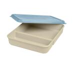 Boîte repas réutilisable, bio sourcée avec couvercle - Beige