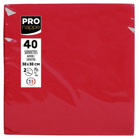 Servilletas 38x38 cm - Rojo