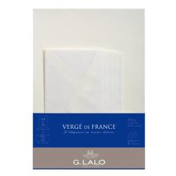 Ensemble Vergé de France 10 feuilles A4 et 5 enveloppes DL